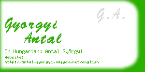 gyorgyi antal business card