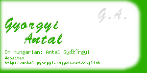 gyorgyi antal business card